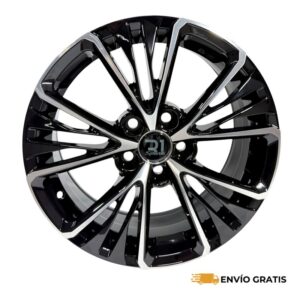 Rines 17? de aluminio 5×114.3 Modelo TH050 Black Machine Face (Juego de 4) Civic, Mazda 3, Sentra, Corolla, CR-V | SC0019732