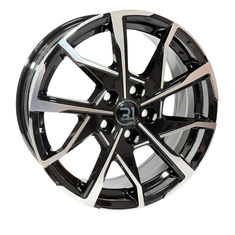 Rines 17" de aluminio 5×114.3 Modelo TH060 Black Machine Face (Juego de 4) - Civic, Mazda 3, Sentra, Corolla, CR-V | SC0019733 - Imagen 2
