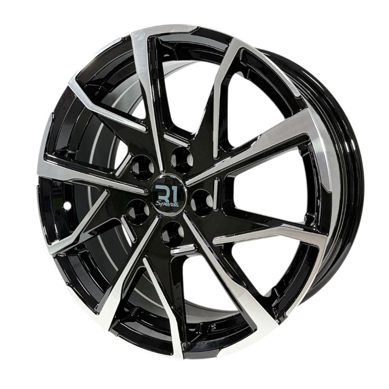 Rines 17" de aluminio 5×114.3 Modelo TH060 Black Machine Face (Juego de 4) - Civic, Mazda 3, Sentra, Corolla, CR-V | SC0019733 - Imagen 3