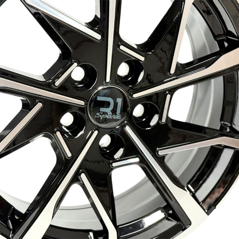 Rines 17" de aluminio 5×114.3 Modelo TH060 Black Machine Face (Juego de 4) - Civic, Mazda 3, Sentra, Corolla, CR-V | SC0019733 - Imagen 4