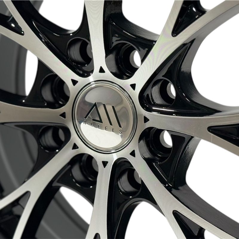 Rines 14" de aluminio 4x100 / 4x114.3 Modelo 552 Black Machine Face (Juego de 4) Tsuru, Sentra, Aveo, Gol, Spark | SC0019756 - Imagen 3