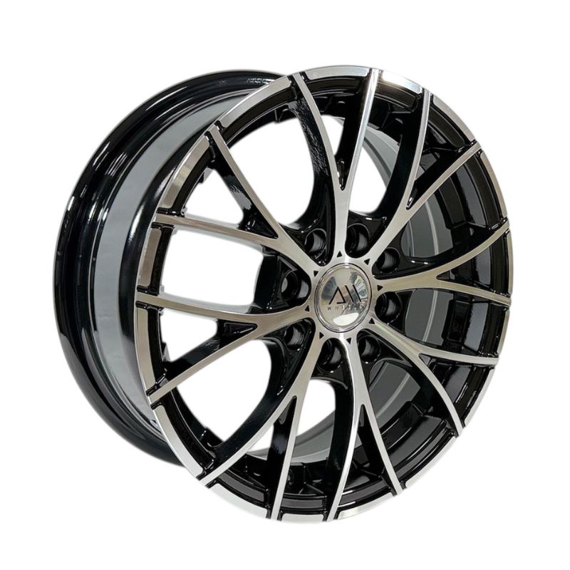 Rines 14" de aluminio 4x100 / 4x114.3 Modelo 552 Black Machine Face (Juego de 4) Tsuru, Sentra, Aveo, Gol, Spark | SC0019756 - Imagen 4