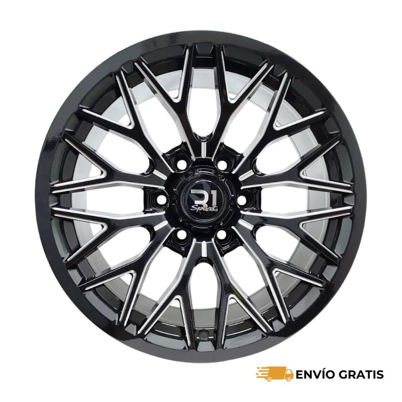 Rines 20" 6x139.7 R1 Sport Black Machine Face | Juego de 4 | SC0019820