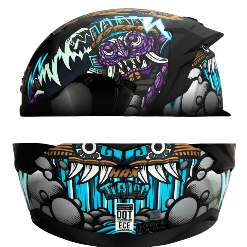 Casco Integral HAX Obsidian Tláloc Negro - Talla S | SC0019830 - Imagen 2