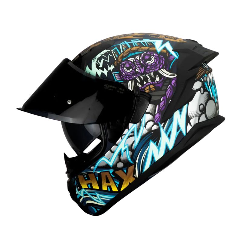 Casco Integral HAX Obsidian Tláloc Negro - Talla S | SC0019830 - Imagen 3
