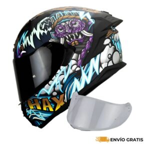 Casco Integral HAX Obsidian Tláloc Negro - Talla S | SC0019830