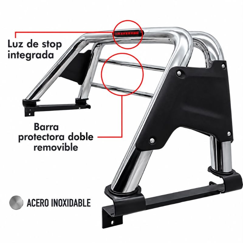Roll Bar Spider con Luz de Stop y Barra Protectora | Múltiples Aplicaciones | SC0019900 - Imagen 2