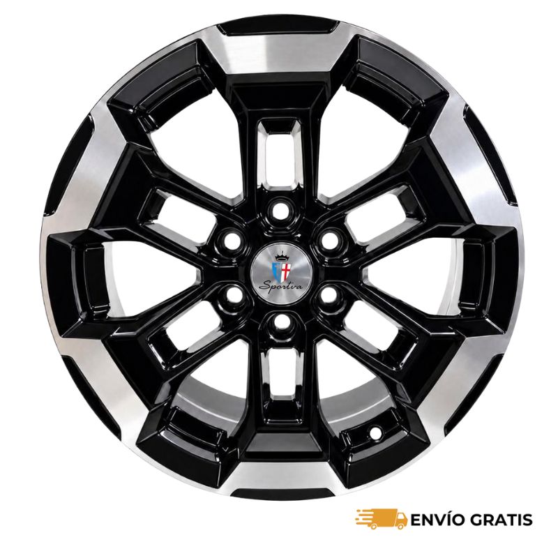Rines 16" de aluminio para Frontier o Np300 16x8 6/114 – Black Diamond (Juego de 4) | SC0019090