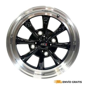 Rines 15" de aluminio Negro/Plata 4x130 para Vocho (Juego de 4) | SC0019908